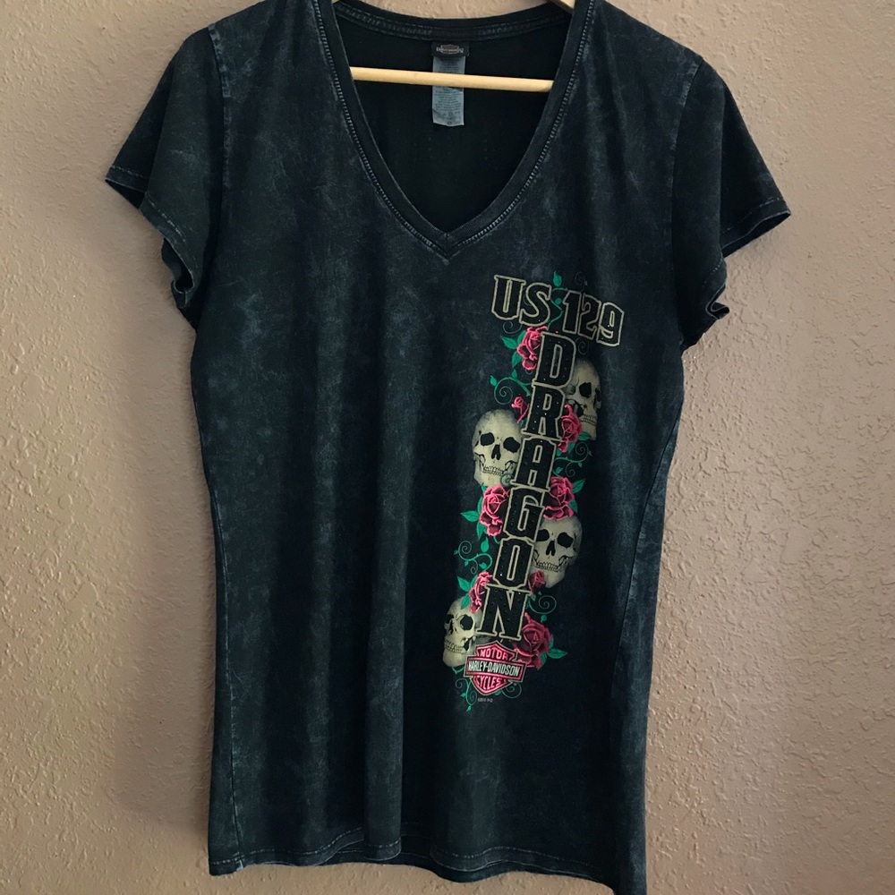 Harley Davidson Distressed T shirt - US Medium